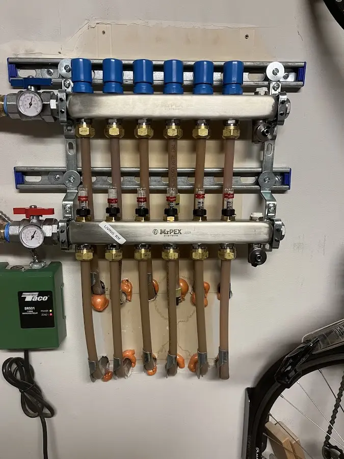 Plumber performing Gas Leak Detection at a residential property in West Hempfield